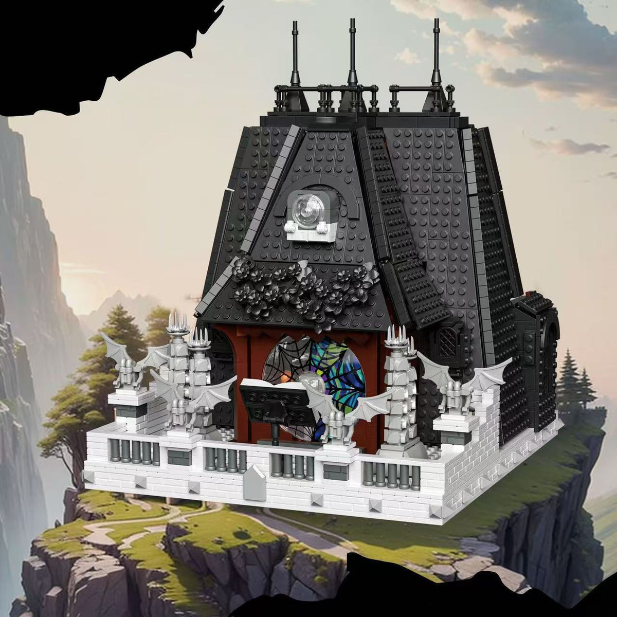 BAKA 33214 Spukhaus Modell – Schwarzes Architektur-Bausteinset (2.419 Teile)