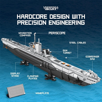 Reobrix 33050 Next-Generation Strategic U-Type Submarine – U-Boot Modell (3.624 Teile)