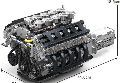 Mould King 10250 LFA V10 Motormodell Klemmbausteine Set – 1.834 Teile MK
