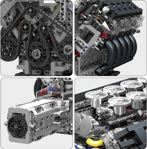Mould King 10250 LFA V10 Motormodell Klemmbausteine Set – 1.834 Teile MK