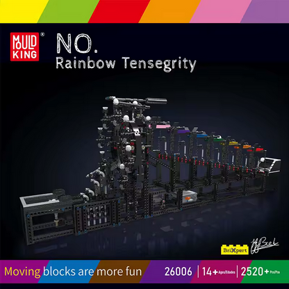 Mould King 26006 GBC Rainbow Tensegrity Klemmbausteine Set – Motorisiert MK