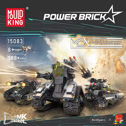 Mould King 15083 3in1 Militärroboter RC Klemmbausteine Set – 588 Teile MK