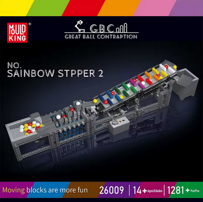 Mould King 26009 Rainbow Stepper II GBC Klemmbausteine Set – 1281 Teile MK