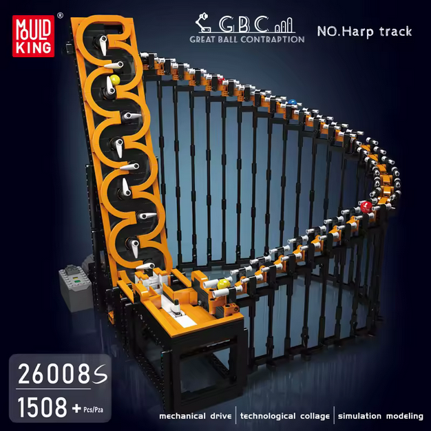 Mould King 26008 GBC Harp Track Klemmbausteine Set – 1547 Teile MK