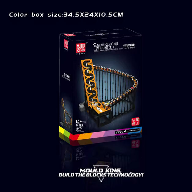 Mould King 26008 GBC Harp Track Klemmbausteine Set – 1547 Teile MK