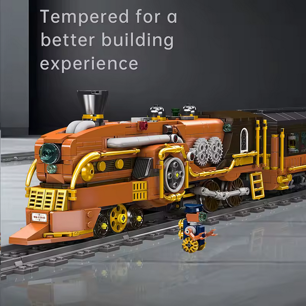 Mould King 12046 Steampunk Dampflokomotive RC Klemmbausteine Set – 1954 Teile MK