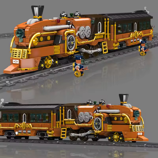 Mould King 12046 Steampunk Dampflokomotive RC Klemmbausteine Set – 1954 Teile MK