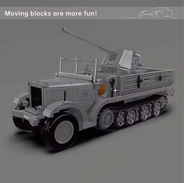 Mould King 20048 Flak Halbkettenfahrzeug Klemmbausteine Set – 1188 Teile MK