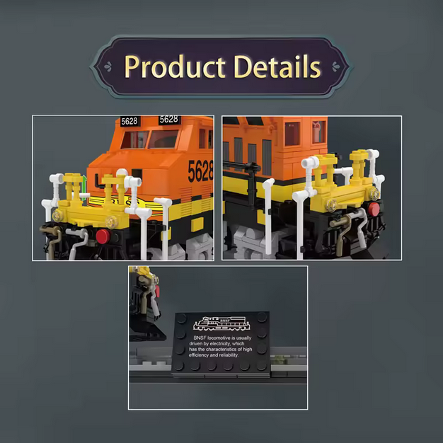 Mould King 12041 BNSF Eisenbahn-Lokomotive – 1.362 Teile MK