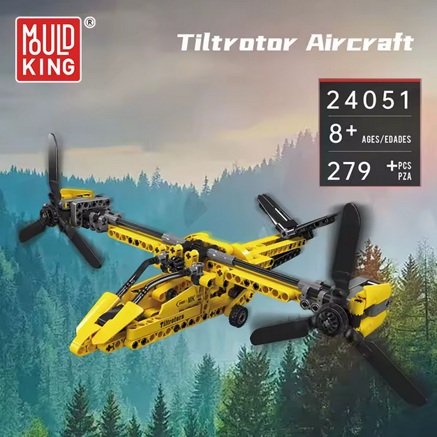 Mould King 24051 Kipprotor-Flugzeug – 279 Teile MK