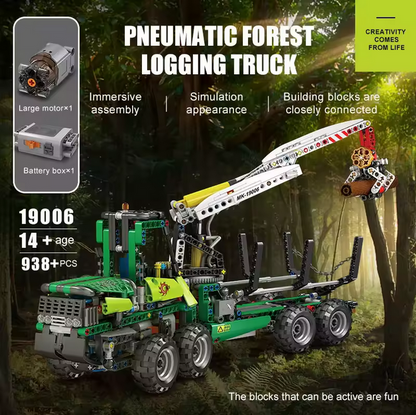 Mould King 19006 Pneumatischer Holztransporter – 938 Teile MK