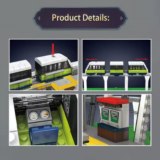 Mould King 12040 Marconi Express Light Rail Train – 1.957 Teile MK