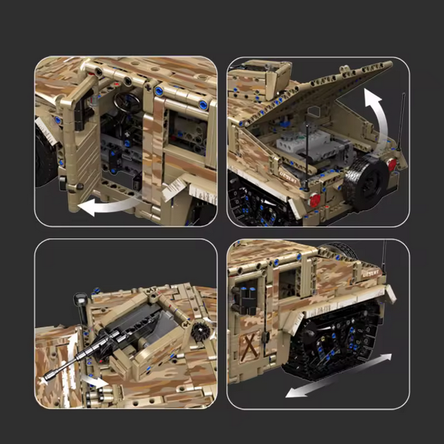 Mould King 20047 Ferngesteuerter Wüsten-Humvee – 2.094 Teile MK