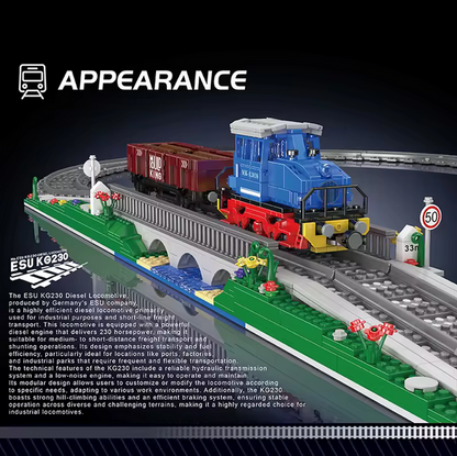 Mould King 12038 ESU KG2300 Diesellokomotive – 1.117 Teile MK