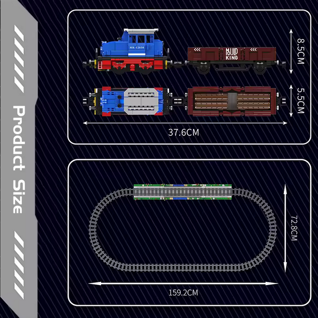 Mould King 12038 ESU KG2300 Diesellokomotive – 1.117 Teile MK