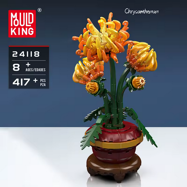 Mould King 24118 Chrysantheme Blumenmodell – 417 Teile MK