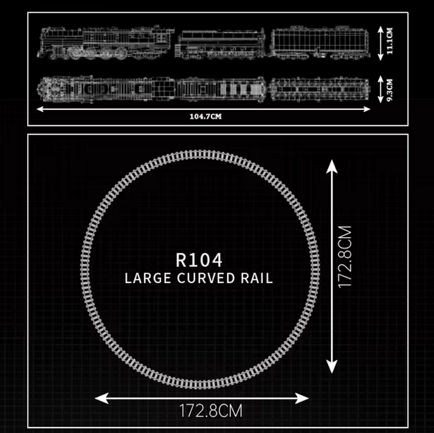 Mould King 12031 Union Pacific 844 Dampflokomotive – 3.357 Teile MK