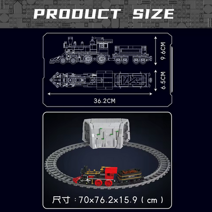 Mould King 12030 The General Dampflokomotive – 977 Teile