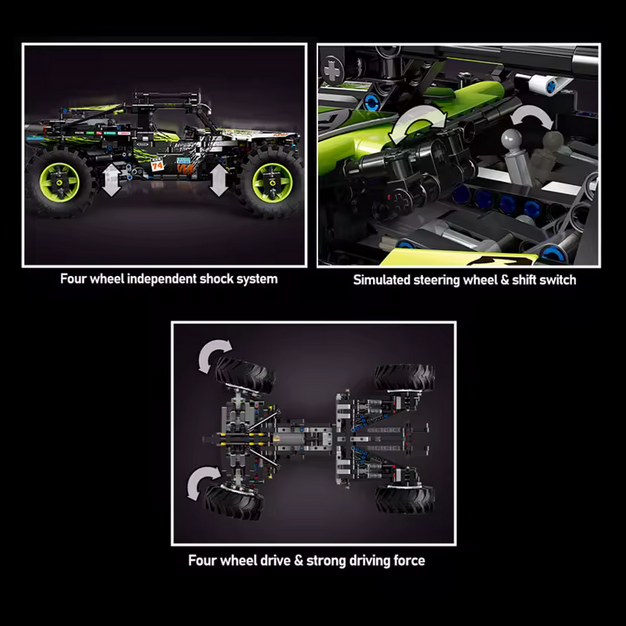 Mould King 18002 Green Hound RC Buggy – 1.890 Teile MK