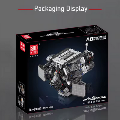 Mould King 10230 W12 Twin Turbo Motor Modell – 871 Teile MK