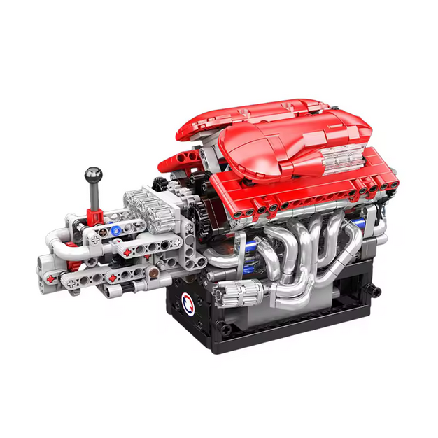 Mould King 10226 V12 Supercar Motor mit Getriebe – 863 Teile MK