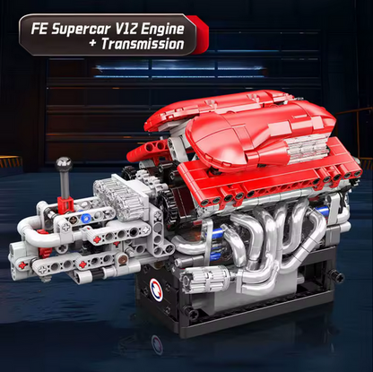 Mould King 10226 V12 Supercar Motor mit Getriebe – 863 Teile MK