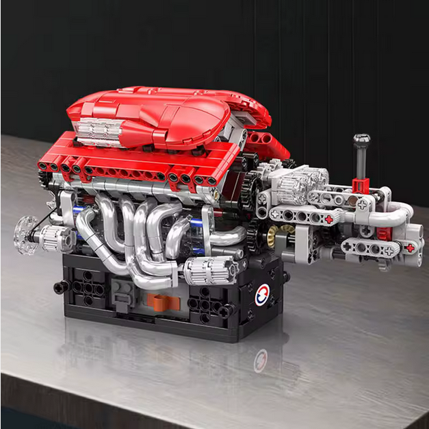 Mould King 10226 V12 Supercar Motor mit Getriebe – 863 Teile MK