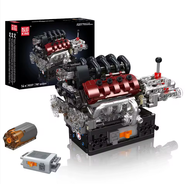 Mould King 10227 V8 Motor mit Getriebe – 787 Teile MK