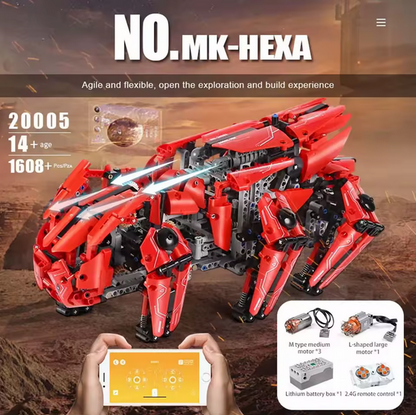 Mould King 20005 Ferngesteuerter Hexapod Bausatz – 1.608 Teile MK