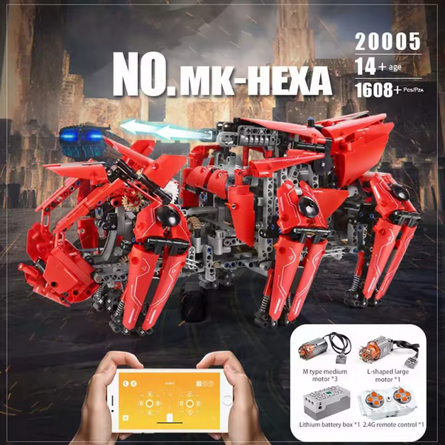 Mould King 20005 Ferngesteuerter Hexapod Bausatz – 1.608 Teile MK