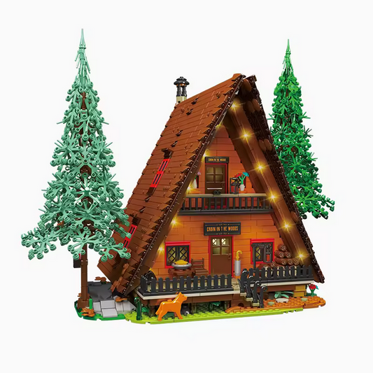 Mould King 16053 Hütte im Wald Bausatz mit LED – 3.398 Teile MK