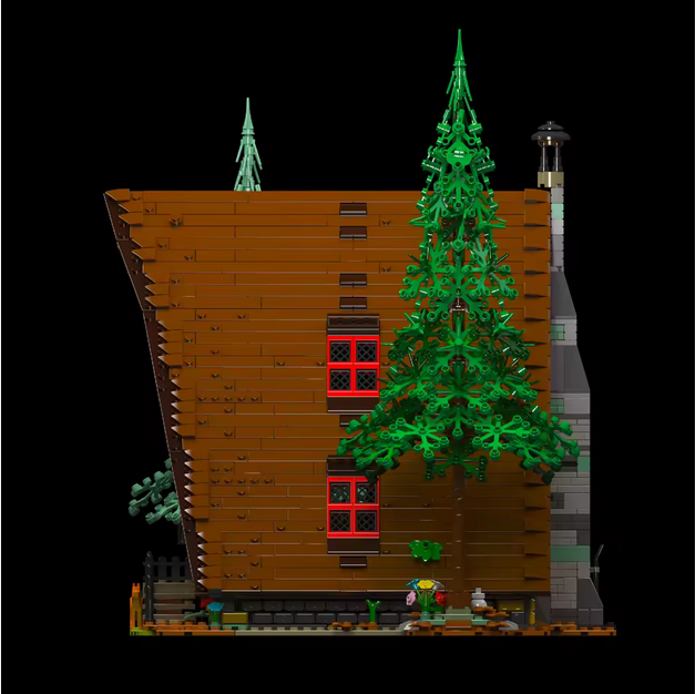 Mould King 16053 Hütte im Wald Bausatz mit LED – 3.398 Teile MK
