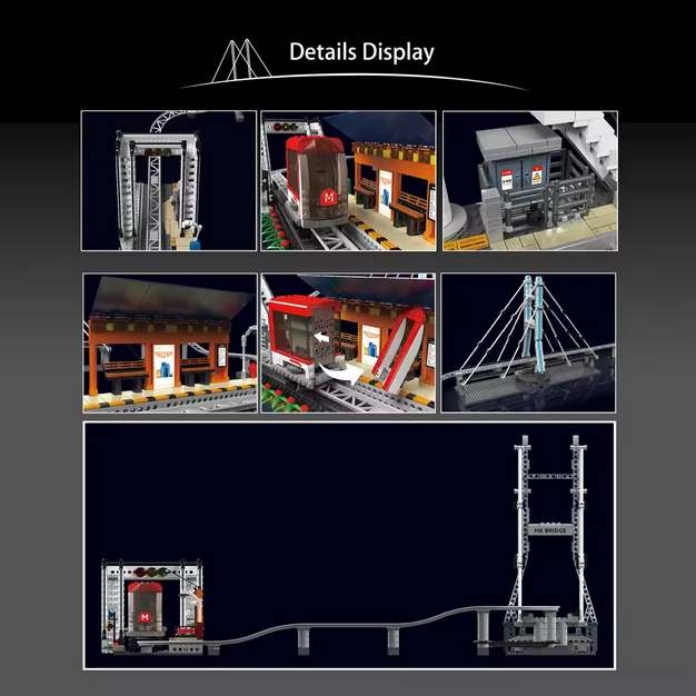 Mould King 16052 Motorisierte Monorail Einschienenbahn – 1.488 Teile MK