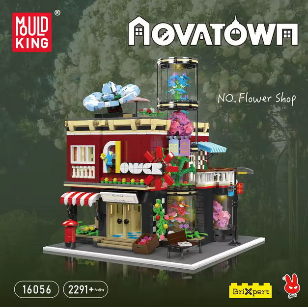 Mould King 16056 NovaTown Blumenladen Bausatz – 2.291 Teile MK