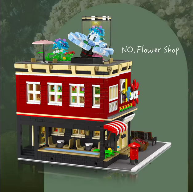 Mould King 16056 NovaTown Blumenladen Bausatz – 2.291 Teile MK