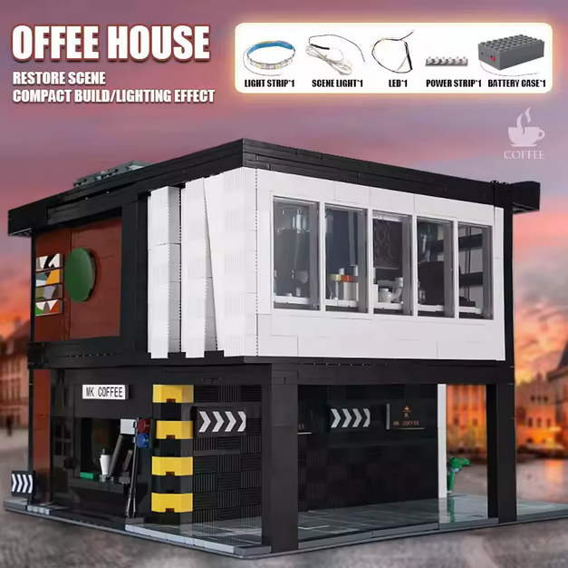 Mould King 16036 Modern Coffee Shop MOC Bausatz – 2.728 Teile MK