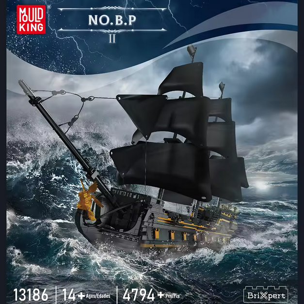 Mould King 13186 Schwarzes Piratenschiff Bausatz – 4.794 Teile MK