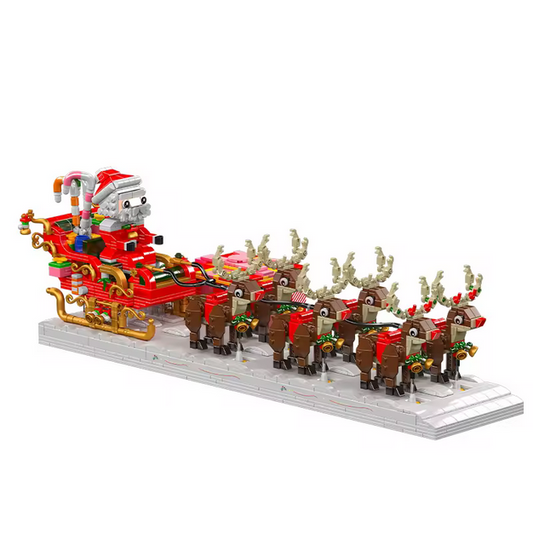 Mould King 10154 Motorisierter Weihnachtsmann Schlitten mit Rentier – 2.073 Teile MK