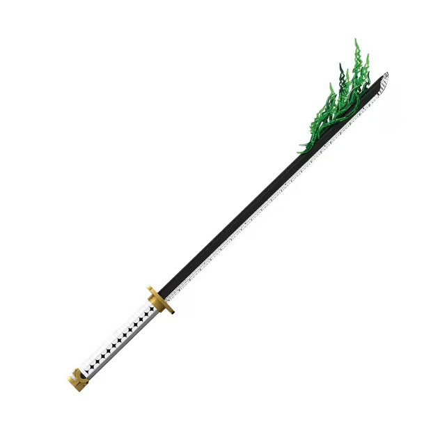 Mould King 10258 Samurai Katana Modellbausatz – Weiße Klinge mit LED 1674 Teile MK