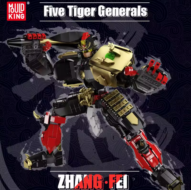 MOULD KING 93004 Zhang Fei Legendärer Krieger Modellbausatz – Bewegliche Actionfigur (920 Teile) MK