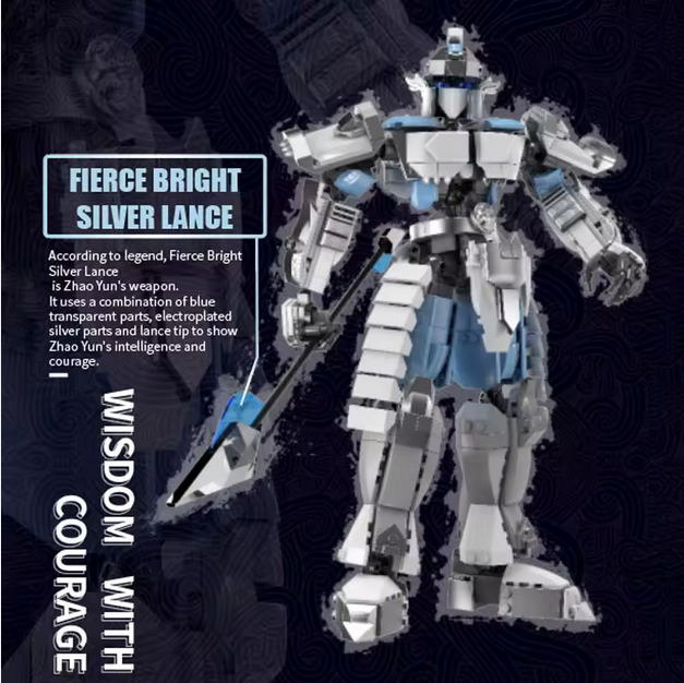 MOULD KING 93003 Zhao Yun Legendärer General Bausatz – Bewegliche Actionfigur (Historisches Sammlermodell) MK