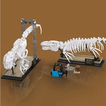 Mould King 29005 Mosasaurus & Velociraptor Fossilien Set – Museums Dino Display (1418 Teile) MK