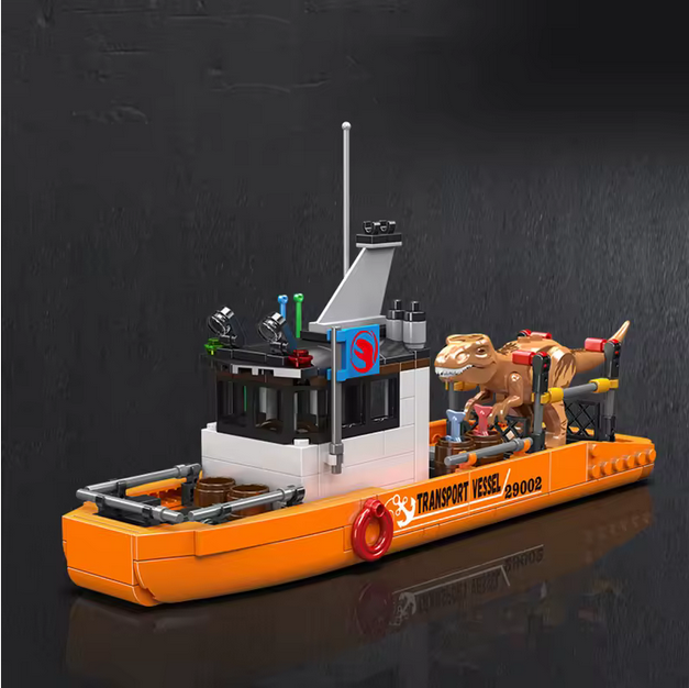 Mould King 29002 T-Rex Dino Transport Schiff – Dinosaurier Ei Set (427 Teile) MK