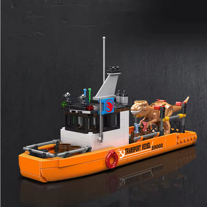 Mould King 29002 T-Rex Dino Transport Schiff – Dinosaurier Ei Set (427 Teile) MK