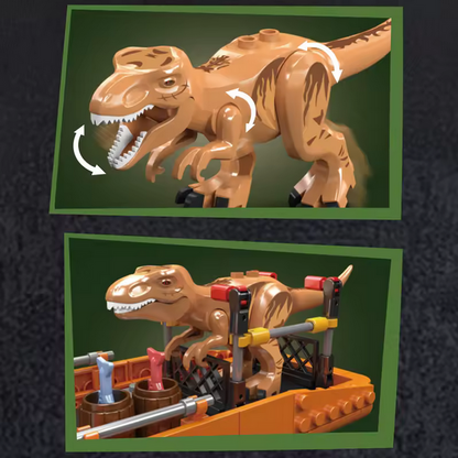 Mould King 29002 T-Rex Dino Transport Schiff – Dinosaurier Ei Set (427 Teile) MK