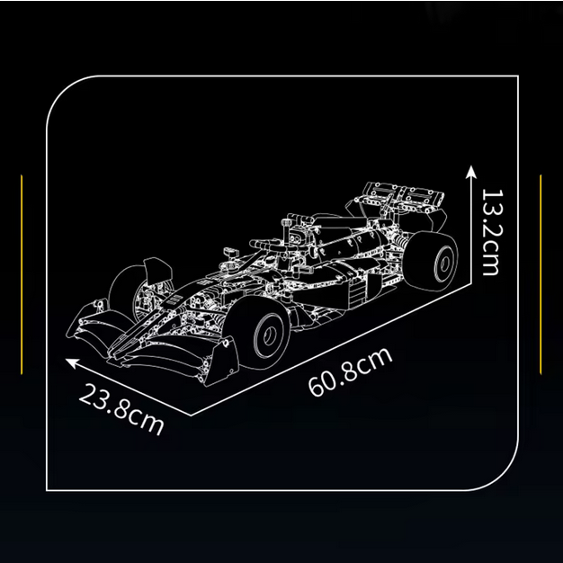 Mould King 13208 MCL Rennwagen 1:8 Modellbausatz – Formel Stil Auto (1480 Teile) MK