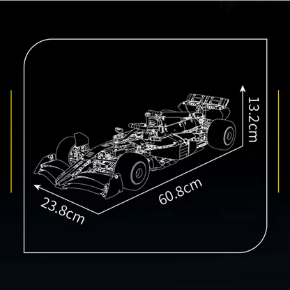 Mould King 13208 MCL Rennwagen 1:8 Modellbausatz – Formel Stil Auto (1480 Teile) MK