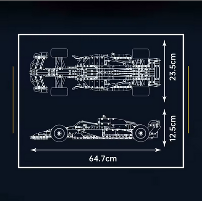 Mould King 13207 RB20 Rennwagen 1:8 Modellbausatz – Formel Auto (1810 Teile) MK