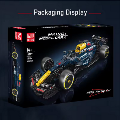 Mould King 13207 RB20 Rennwagen 1:8 Modellbausatz – Formel Auto (1810 Teile) MK