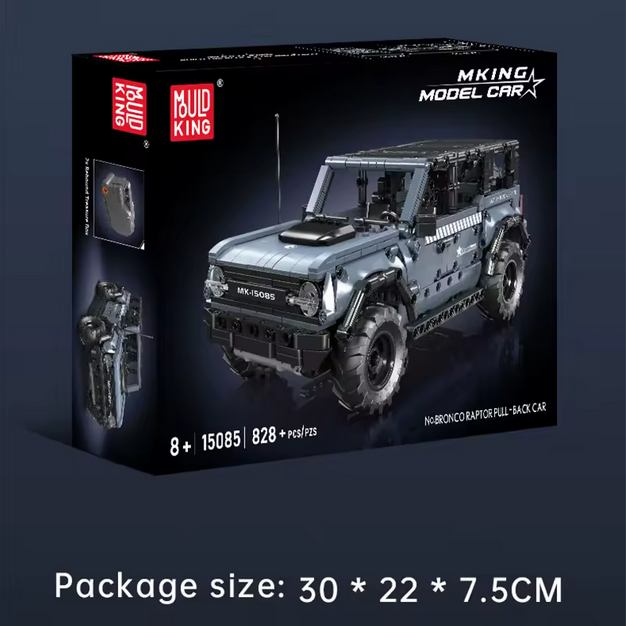 Mould King 15085 Offroad SUV Modellbausatz mit Rückziehmotor – Geländewagen (828 Teile) MK